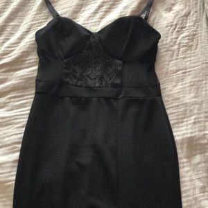 Little black dress w/ sheer waist